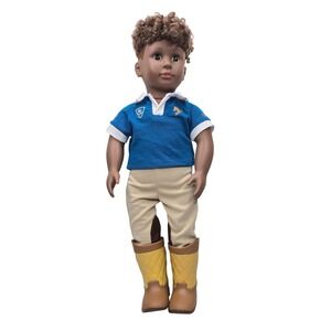 Our Generation Boy Doll Tyler Brown Curly Hair AA 18" Equestrian Outfit